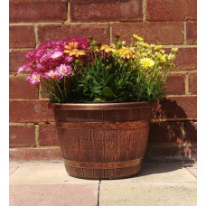 Copper Barrel Planter